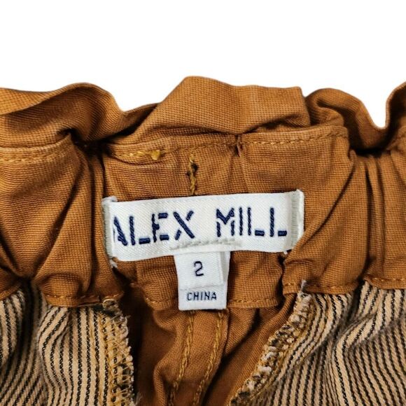 Alex Mill‎ Paperbag Pants Womens 2 Russet Brown Expedition Twill Belted Cargo - Picture 3 of 12